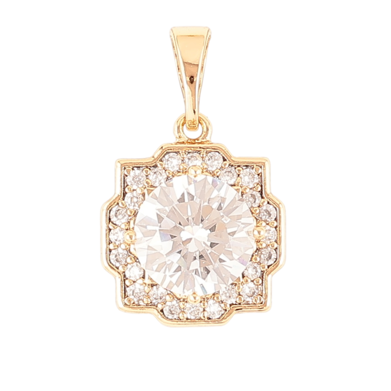 Кулон Xuping Позолота 18K Фианит в декоративном обрамлении циркония для цепочки до 5мм фото №16