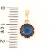 Кулон Xuping Позолота 18K «Синій фіаніт, ø 9мм» для ланцюжка до 5мм фото №2