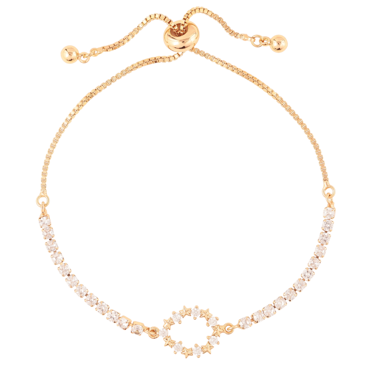 Браслет Xuping Позолота 18K «Доріжка цирконію зі вставкою» на бігунку 12-23см х 1мм фото №5