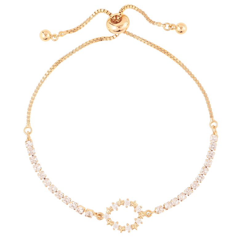 Браслет Xuping Позолота 18K «Доріжка цирконію зі вставкою» на бігунку 12-23см х 1мм фото №1