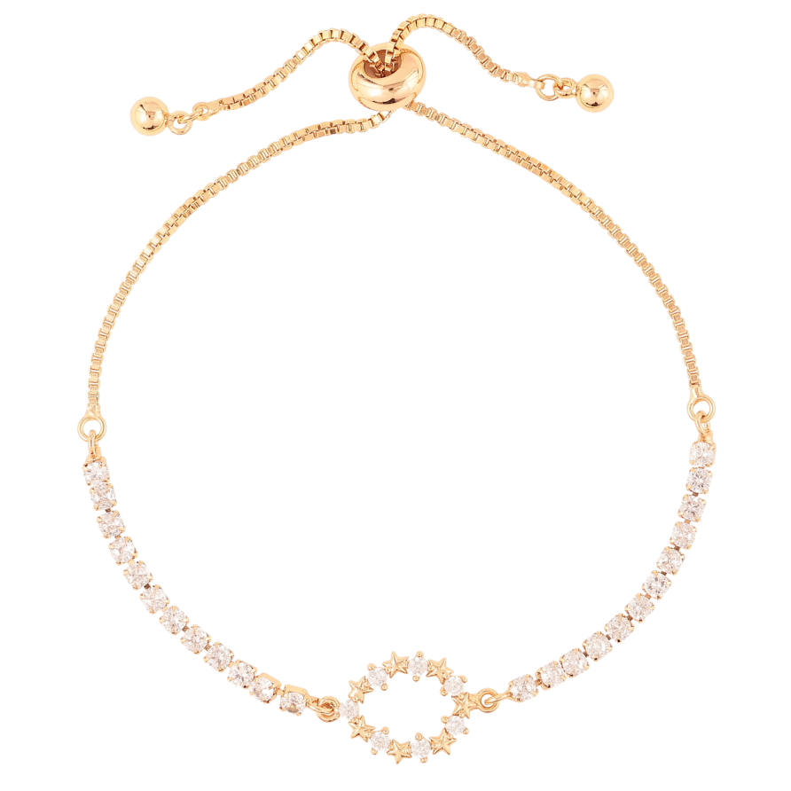 Браслет Xuping Позолота 18K Дорожка циркония с вставкой на бегунке 12-23см х 1мм фото №1