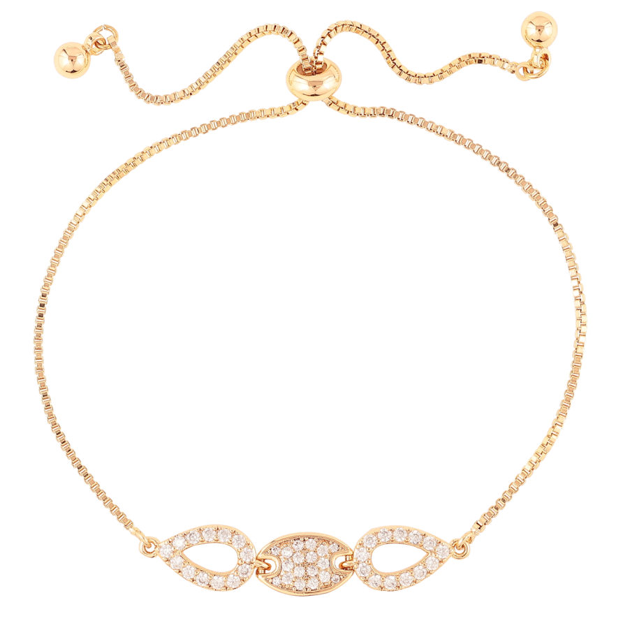 Браслет Xuping Позолота 18K Цепочка с декоративной вставкой на бегунке 10-22см х 1мм фото №1