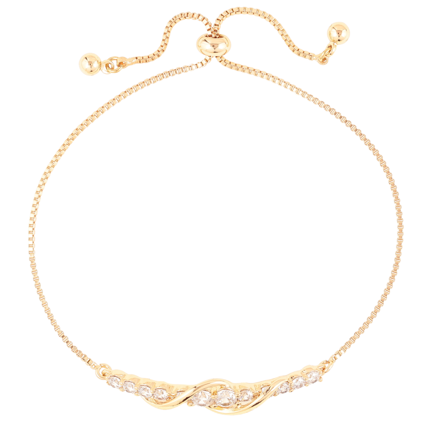 Браслет Xuping Позолота 18K Цепочка с декоративной вставкой на бегунке 10-21см х 1мм фото №1