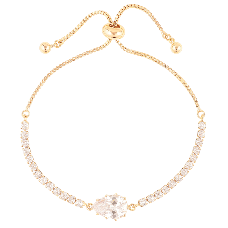 Браслет Xuping Позолота 18K «Доріжка цирконію з фіанітом» на бігунку 12-23см х 1мм фото №1