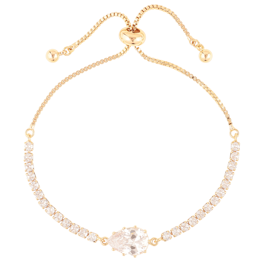 Браслет Xuping Позолота 18K «Доріжка цирконію з фіанітом» на бігунку 12-23см х 1мм фото №1