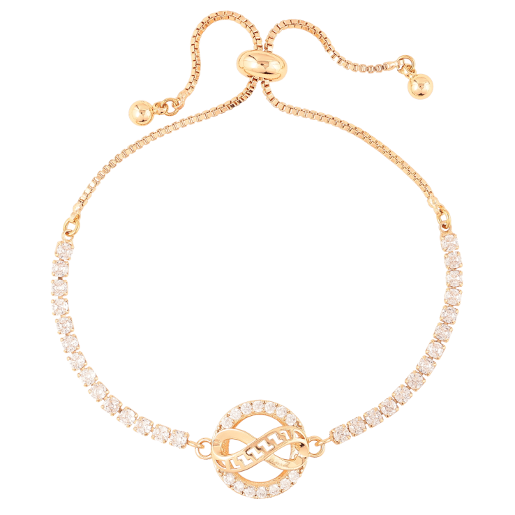 Браслет Xuping Позолота 18K «Доріжка цирконію з нескінченністю» на бігунку 10-24см х 1мм фото №9