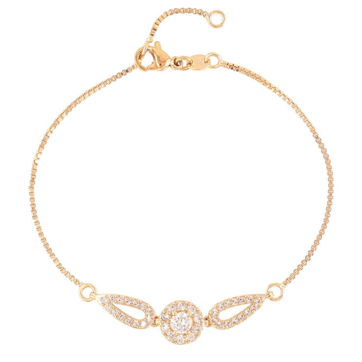 Браслет Xuping Позолота 18K Цепочка с декоративной вставкой с доп. звеном 17,19см х 1мм фото №7