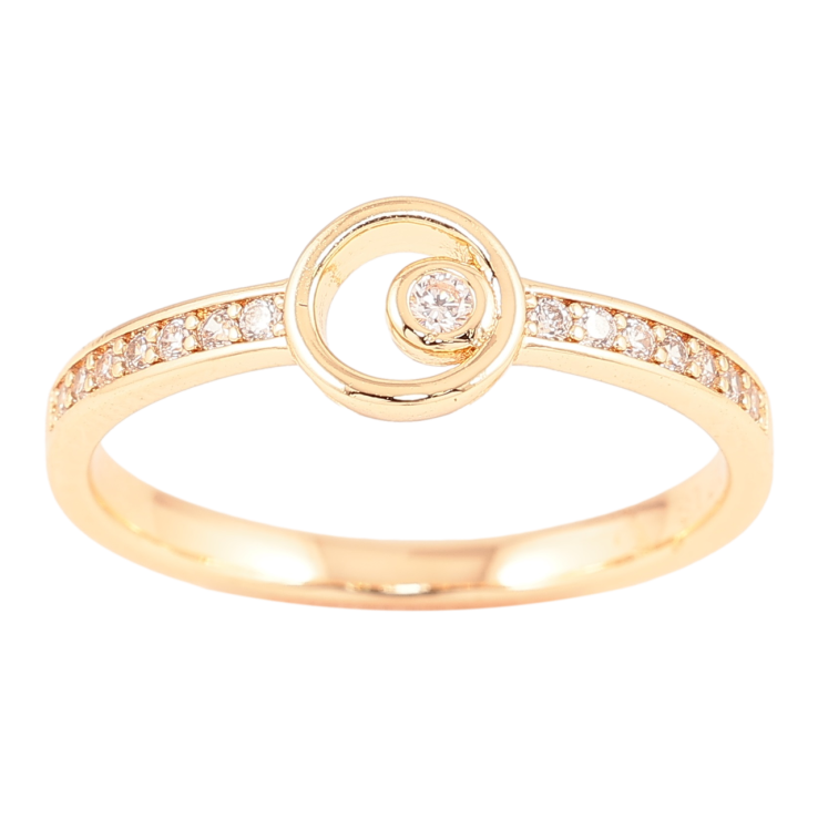 Каблучка Xuping M&L Колір 18К Доріжка цирконію з колом» фото №16