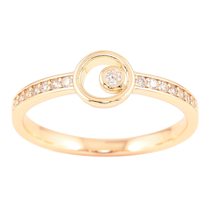 Каблучка Xuping M&L Колір 18К Доріжка цирконію з колом» фото №1