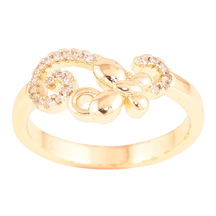 Каблучка Xuping M&L Колір 18К Візерунок з метеликом і цирконієм» фото №21