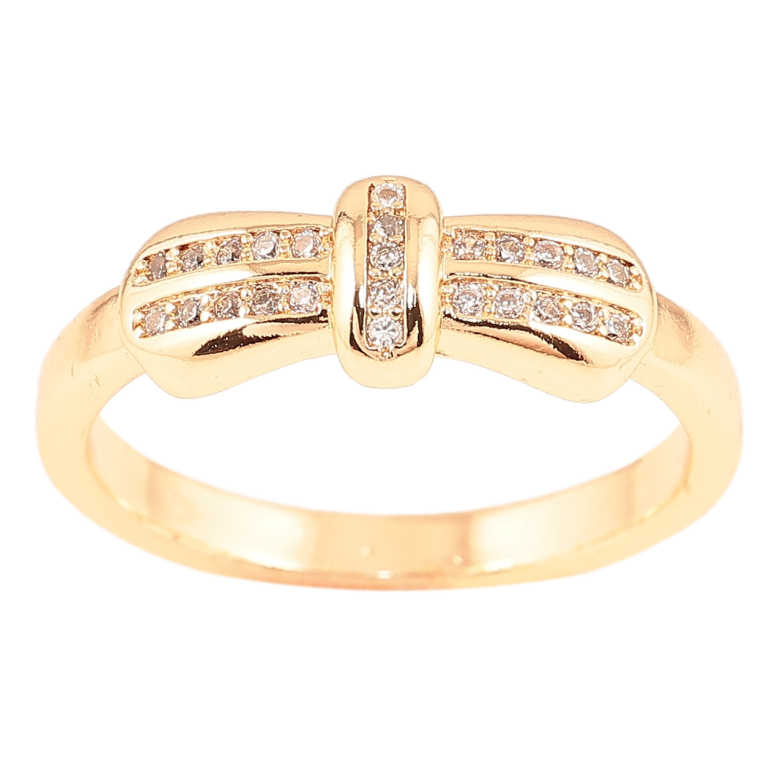 Каблучка Xuping M&L Колір 18К «Бант з цирконієм» фото №1