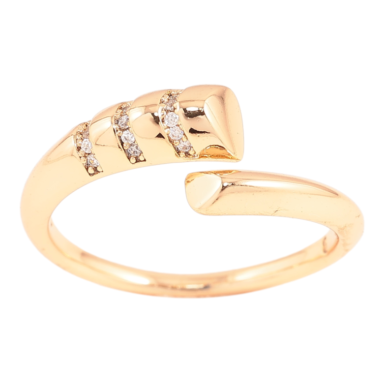 Кольцо Xuping Позолота 18K Узор с цирконием фото №6