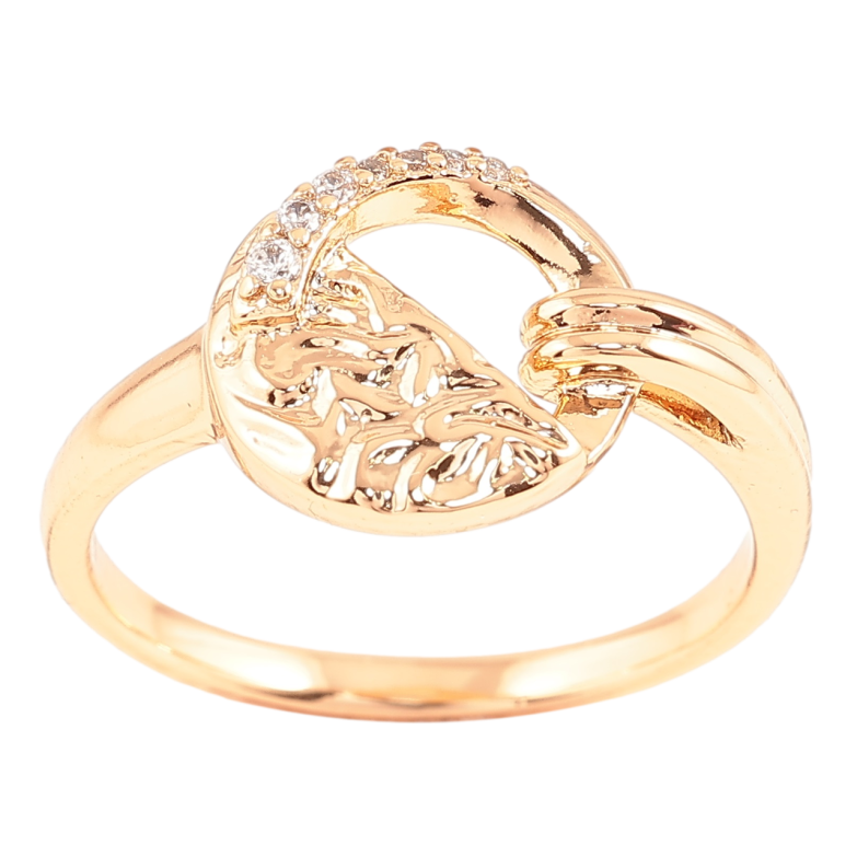 Кольцо Xuping Позолота 18K Декоративный узор с цирконием фото №1