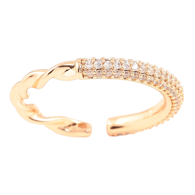 Каблучка Xuping Позолота 18K «Візерунок з інкрустацією цирконієм» фото №1