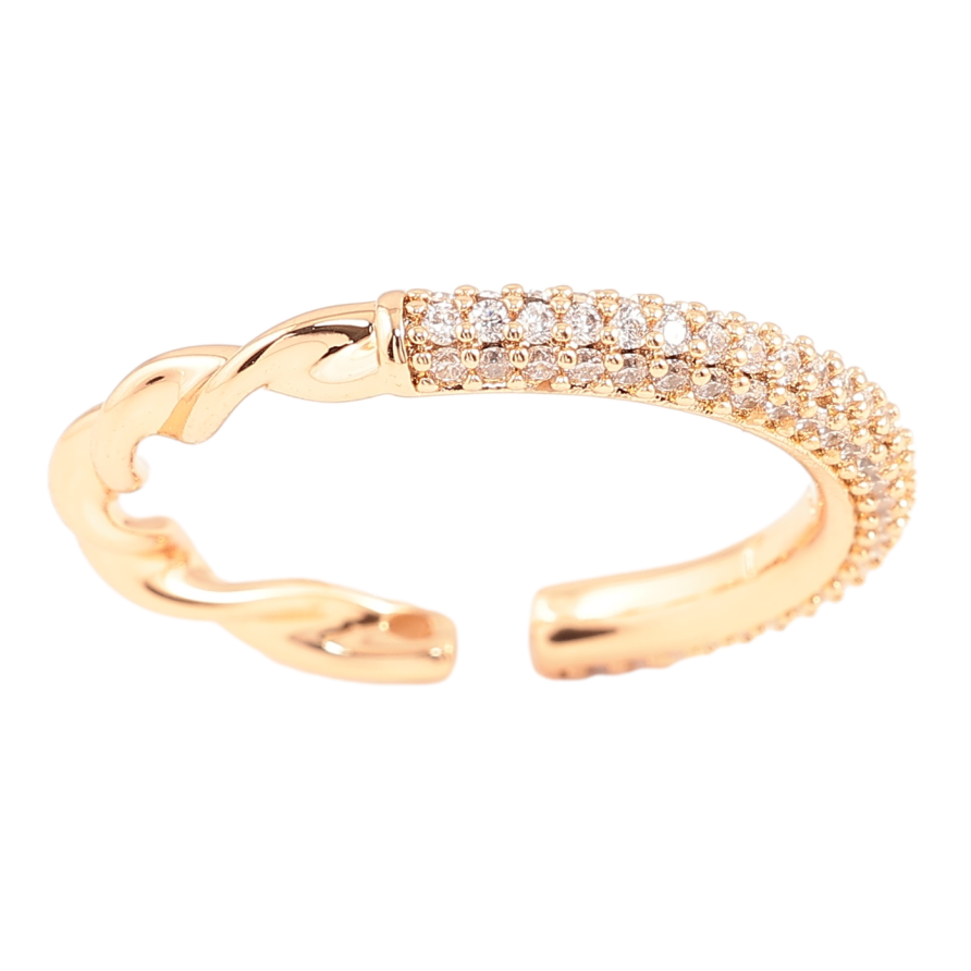 Кольцо Xuping Позолота 18K Узор с инкрустацией цирконием фото №1