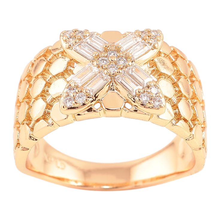 Кольцо Xuping Позолота 18K Кристальный цветок фото №14