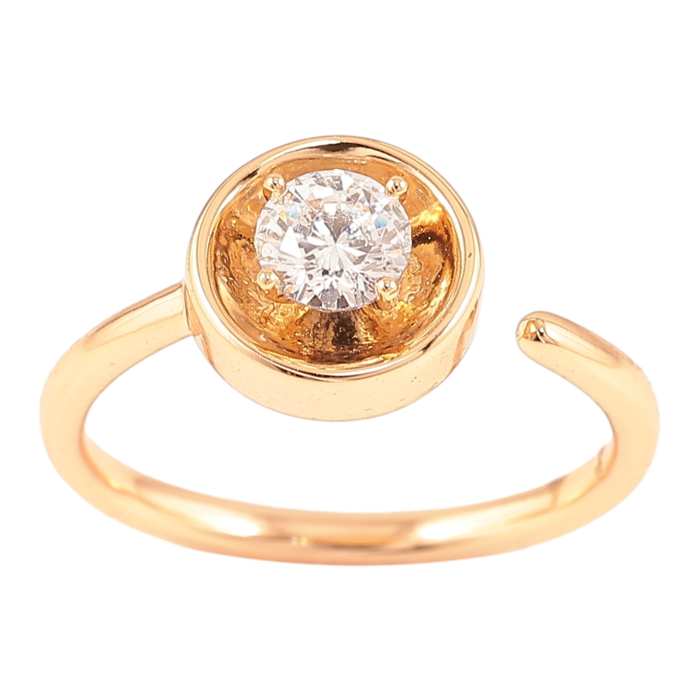 Кольцо Xuping Позолота 18K Фианит фото №1