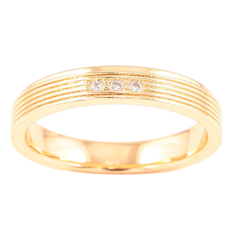 Каблучка Xuping Позолота 18K «Візерунок з вставками цирконію. шир. 3.5мм» фото №1