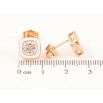 Сережки Xuping Позолота 18K пусети «Фіаніти в обідку білої емалі» 9х9мм фото №2 Сережки Xuping Позолота 18K пусети «Фіаніти в обідку білої емалі» 9х9мм фото №2