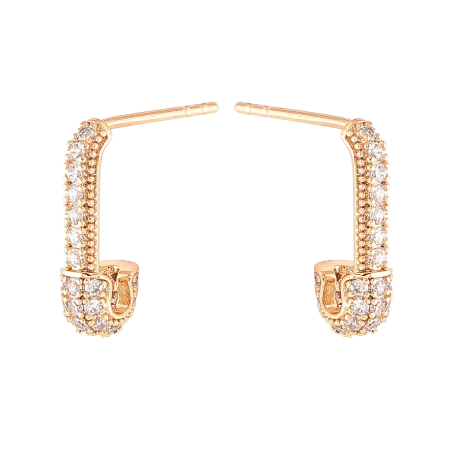 Сережки Xuping Позолота 18K пусети «Булавки з інкрустацією цирконієм» фото №1 Сережки Xuping Позолота 18K пусети «Булавки з інкрустацією цирконієм» фото №1