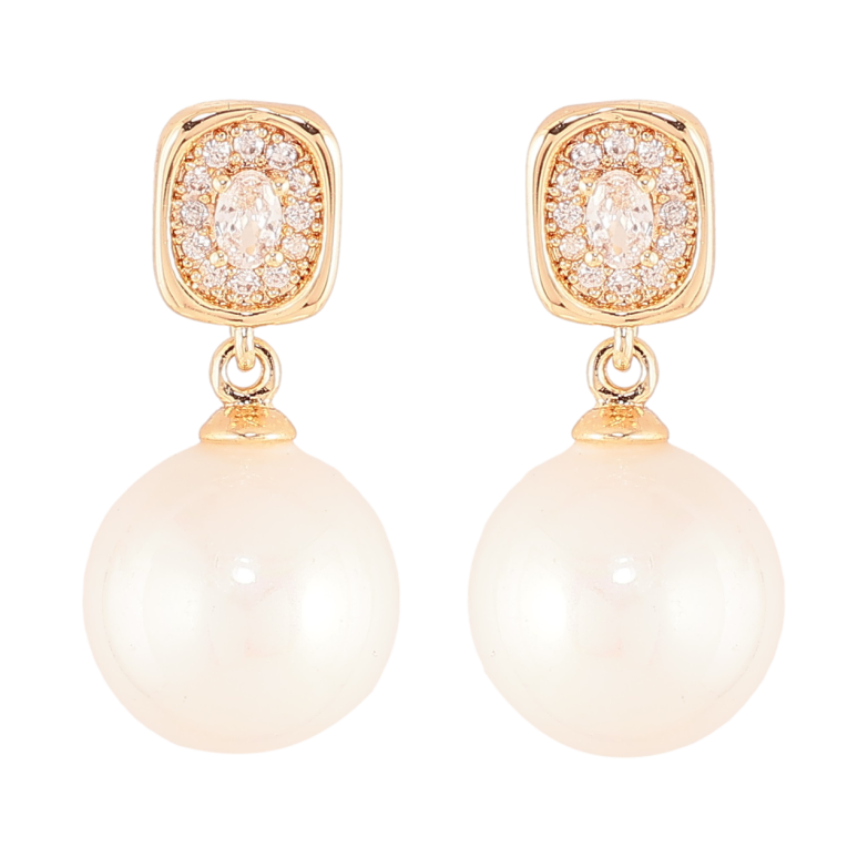 Серьги Xuping Позолота 18K пусеты Жемчужные подвески фото №1 Серьги Xuping Позолота 18K пусеты Жемчужные подвески фото №1