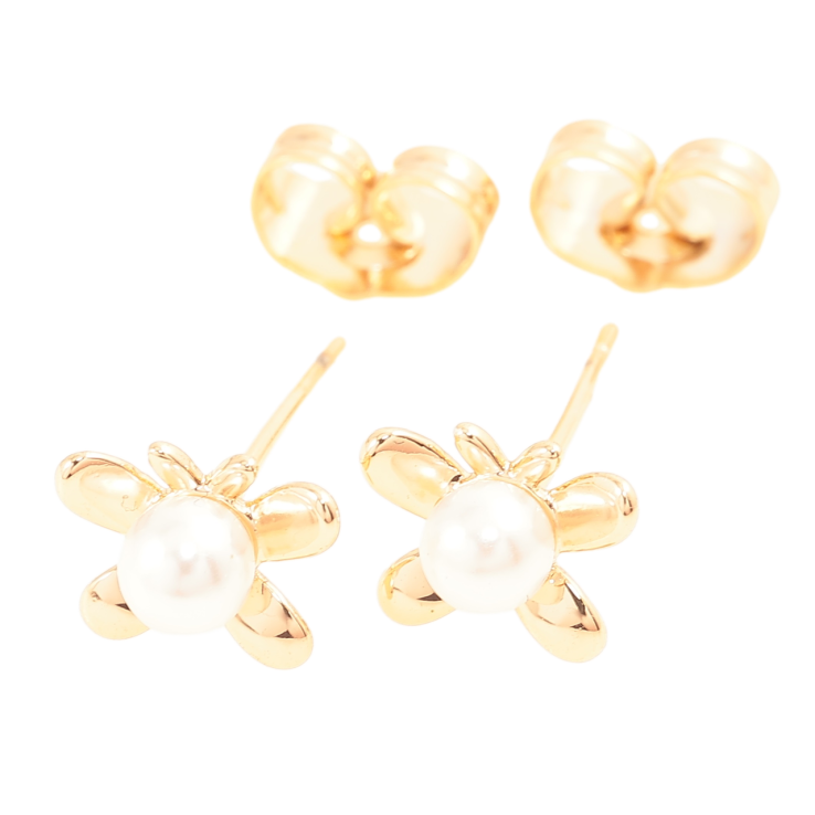 Сережки Xuping Позолота 18K пусети «Метелики з перлинами» фото №23 Сережки Xuping Позолота 18K пусети «Метелики з перлинами» фото №23