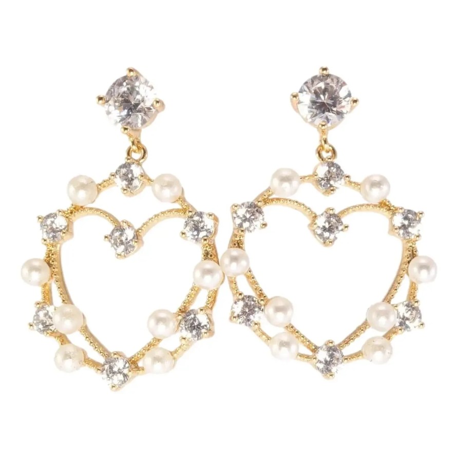 Сережки Xuping Позолота 18K пусети «Підвіски з перлинами» фото №1