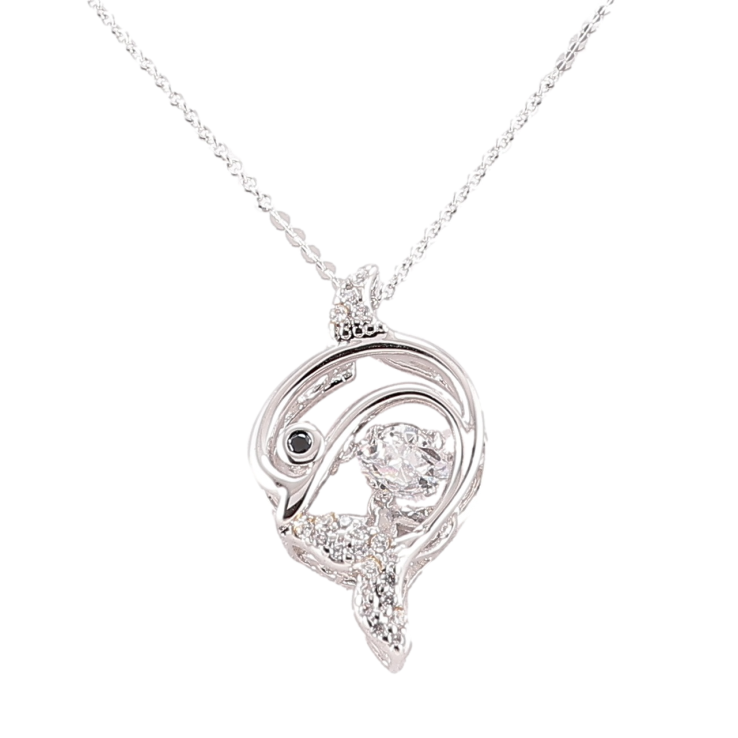 Кулон на ланцюжку Xuping Родій «Дельфін з “Танцюючим кристалом” довжина 42-47см х 1мм фото №24