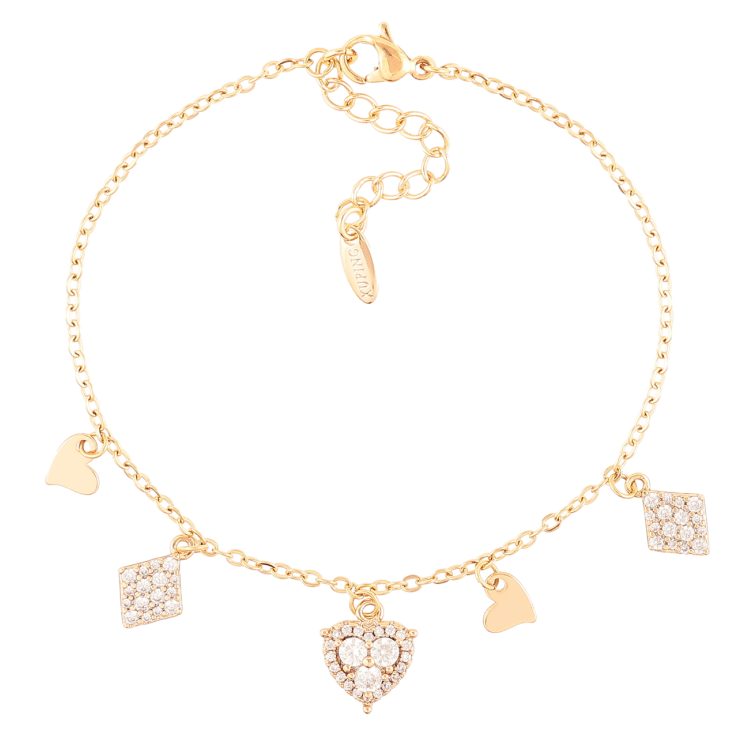 Браслет Xuping Позолота 18K Цепочка с подвесками размер с доп.цепочкой 17-20.5см х 1мм фото №16