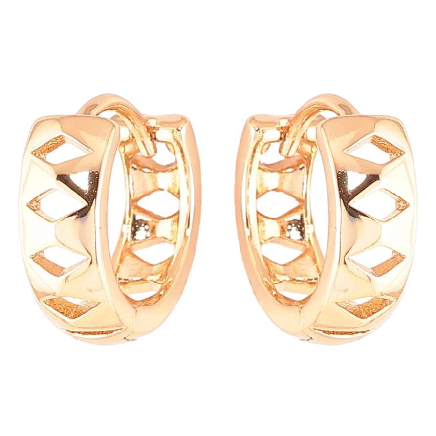 Серьги Xuping Позолота 18K колечки Резной узор фото №1 Серьги Xuping Позолота 18K колечки Резной узор фото №1