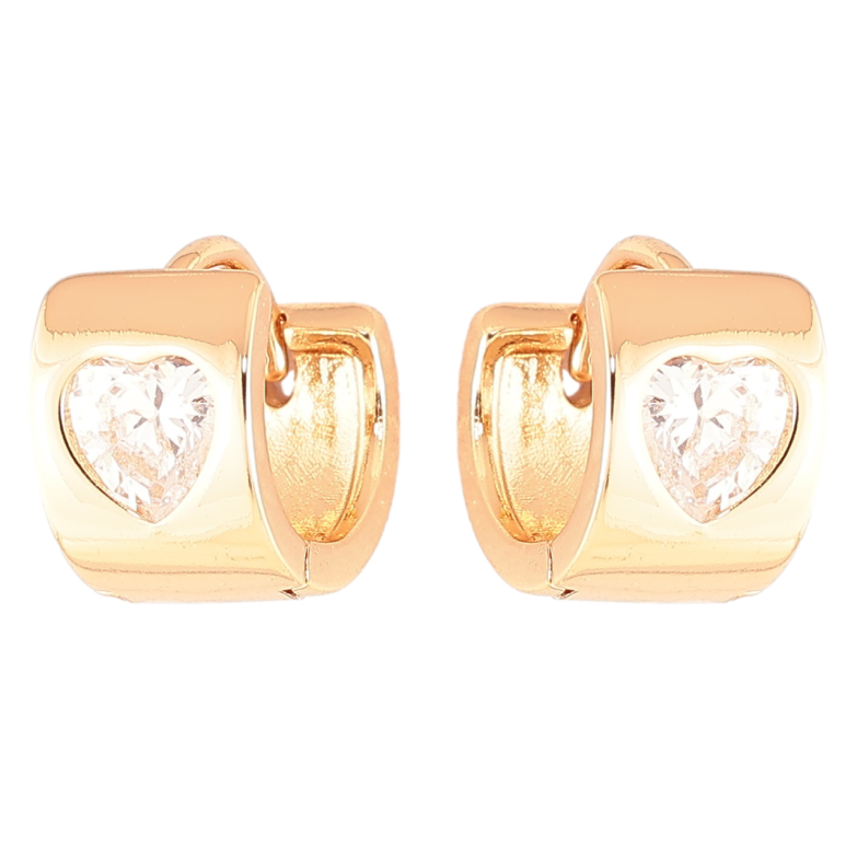 Сережки Xuping Позолота 18K колечка «Кришталеві сердечка» фото №8 Сережки Xuping Позолота 18K колечка «Кришталеві сердечка» фото №8