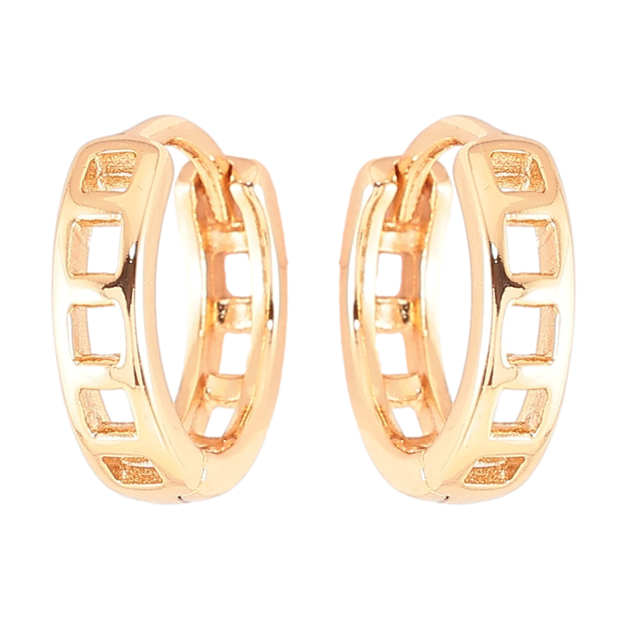 Серьги Xuping Позолота 18K колечки Резной узор фото №1 Серьги Xuping Позолота 18K колечки Резной узор фото №1