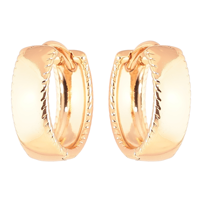 Сережки Xuping Позолота 18K колечка Класика шир. 4.6мм ø 1.5см фото №4 Сережки Xuping Позолота 18K колечка Класика шир. 4.6мм ø 1.5см фото №4