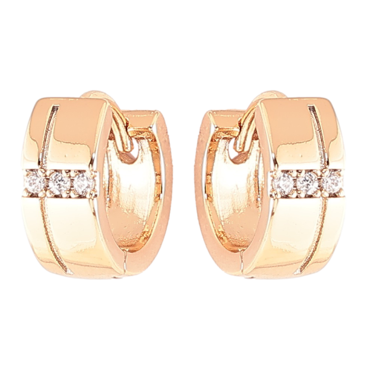 Серьги Xuping Позолота 18K колечки Узор с цирконием фото №18