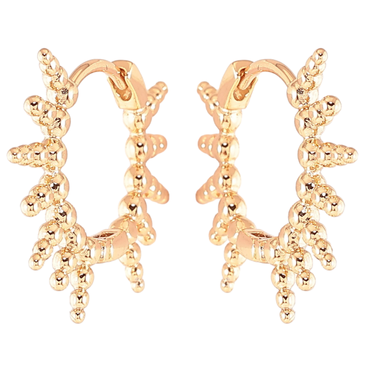 Серьги Xuping Позолота 18K колечки Декоративный узор фото №10 Серьги Xuping Позолота 18K колечки Декоративный узор фото №10