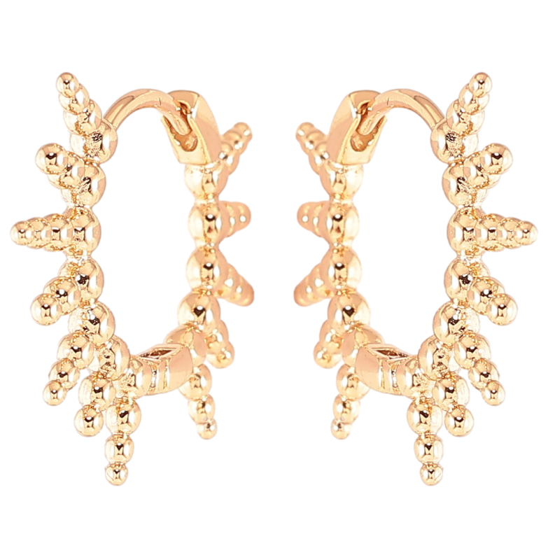 Серьги Xuping Позолота 18K колечки Декоративный узор фото №1