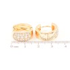 Серьги Xuping Позолота 18K колечки Инкрустация цирконием фото №2