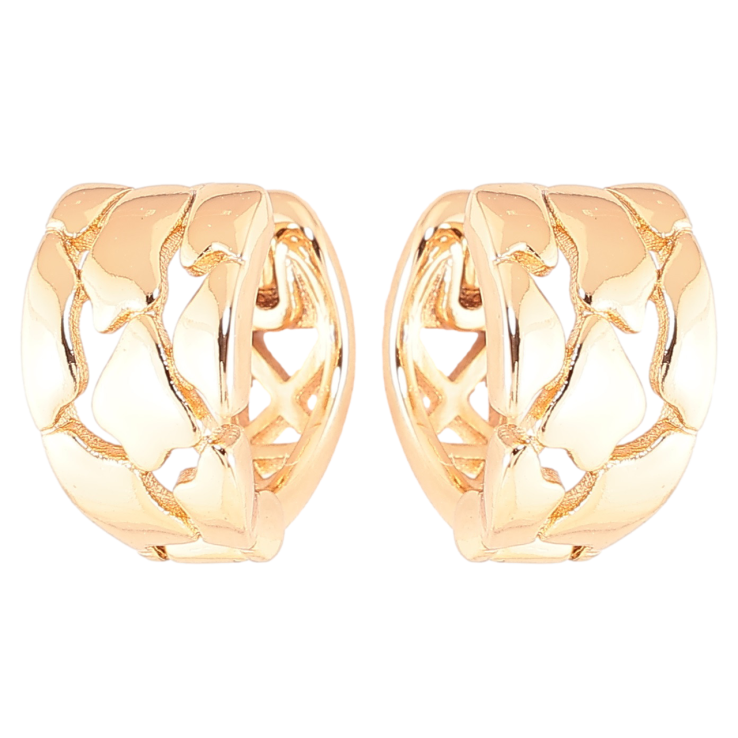 Серьги Xuping Позолота 18K колечки Декоративный резной узор фото №22