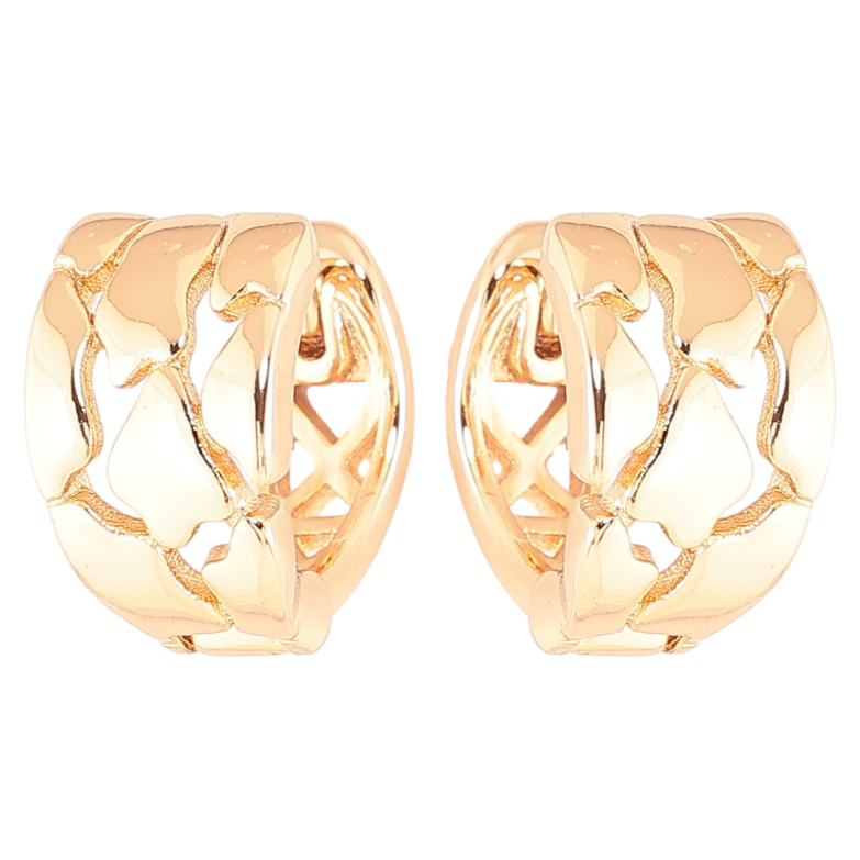 Сережки Xuping Позолота 18K колечка «Декоративний різьблений візерунок» фото №1