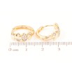 Серьги Xuping Позолота 18K колечки Узор с цирконием фото №2