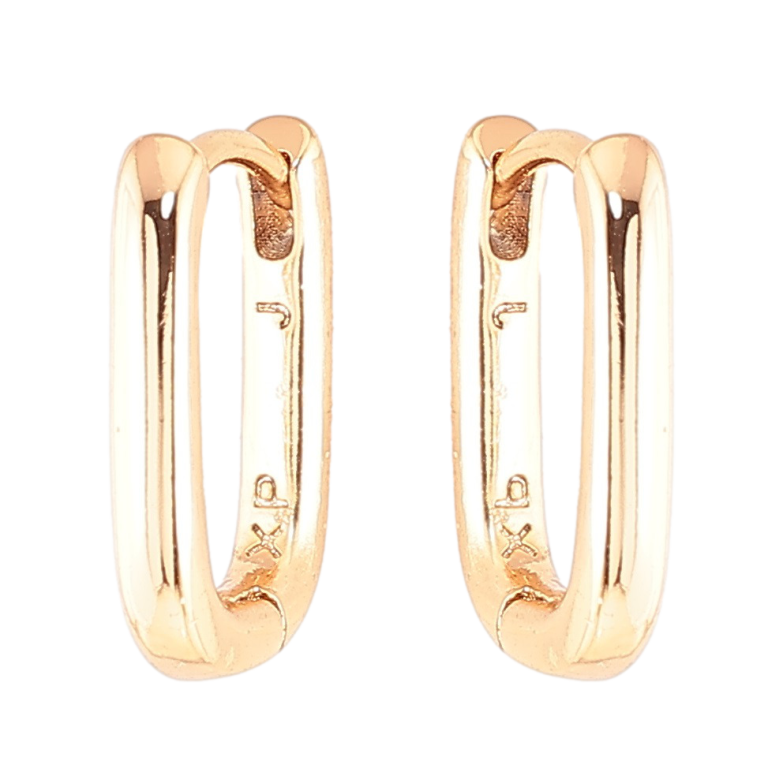 Сережки Xuping Позолота 18K колечка «Овальні» 10х13мм фото №1 Сережки Xuping Позолота 18K колечка «Овальні» 10х13мм фото №1