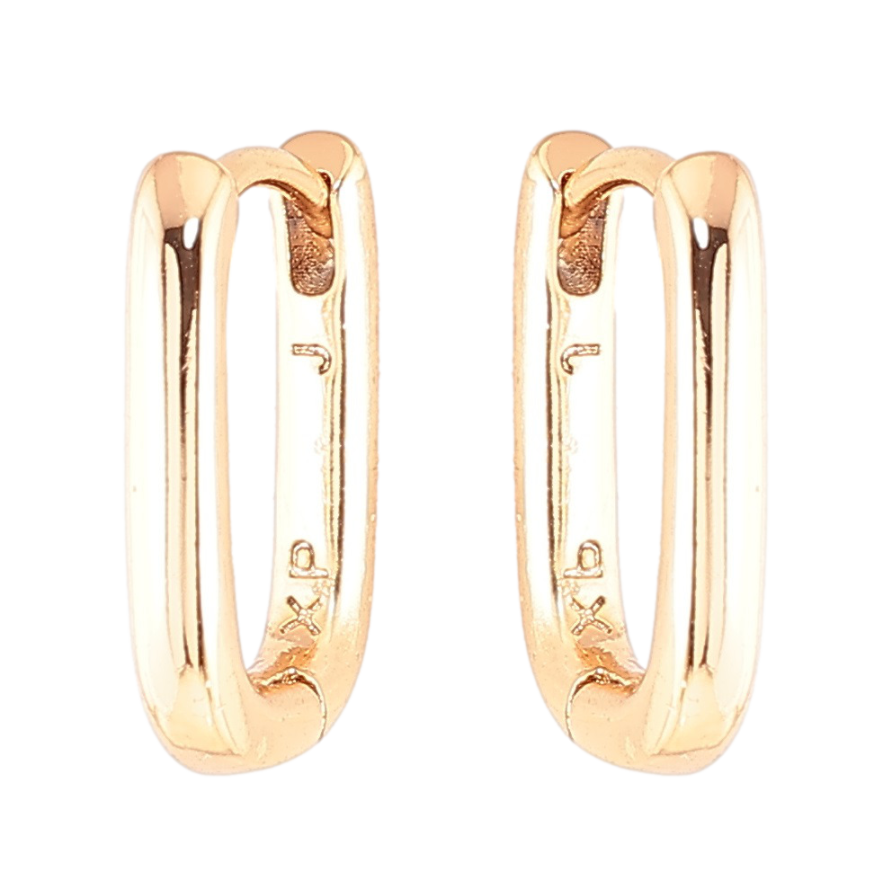 Сережки Xuping Позолота 18K колечка «Овальні» 10х13мм фото №1 Сережки Xuping Позолота 18K колечка «Овальні» 10х13мм фото №1