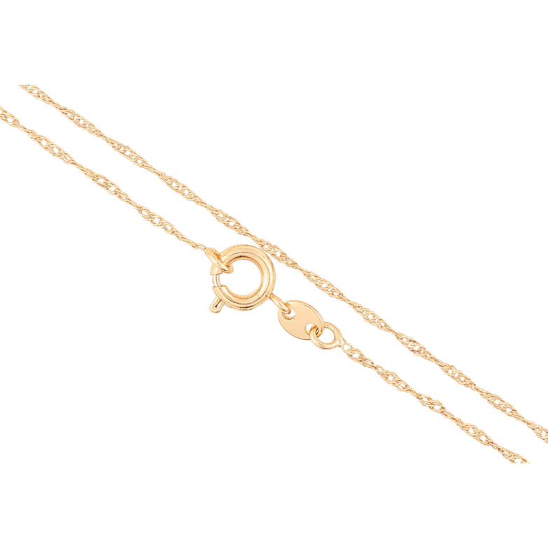 Цепочка Xuping Позолота 18K Плетение Сингапур длинна 45см х 1мм фото №16