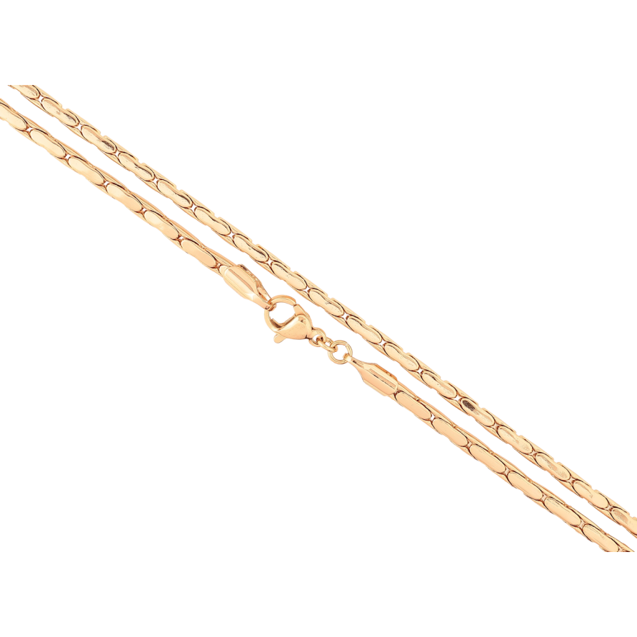 Цепочка Xuping Позолота 18K Плетение шнур Фантазийный длинна 49см х 2мм фото №1