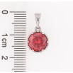 Кулон Xuping Родій «Червоний фіаніт, ø 9мм» для ланцюжка до 5мм фото №2