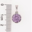 Кулон Xuping Родий Сиреневый фианит, ø 9мм для цепочки до 5мм фото №2