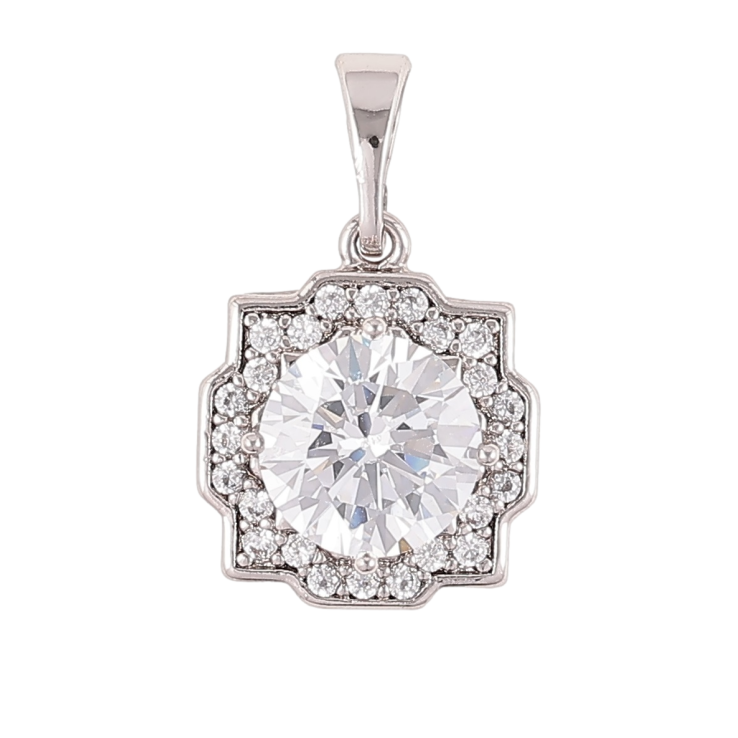 Кулон Xuping Родій «Фіаніт в обрамленні цирконію» для ланцюжка до 5мм фото №16