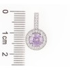 Кулон Xuping Родий Сиреневый фианит в обрамлении циркония для цепочки до 4мм фото №2