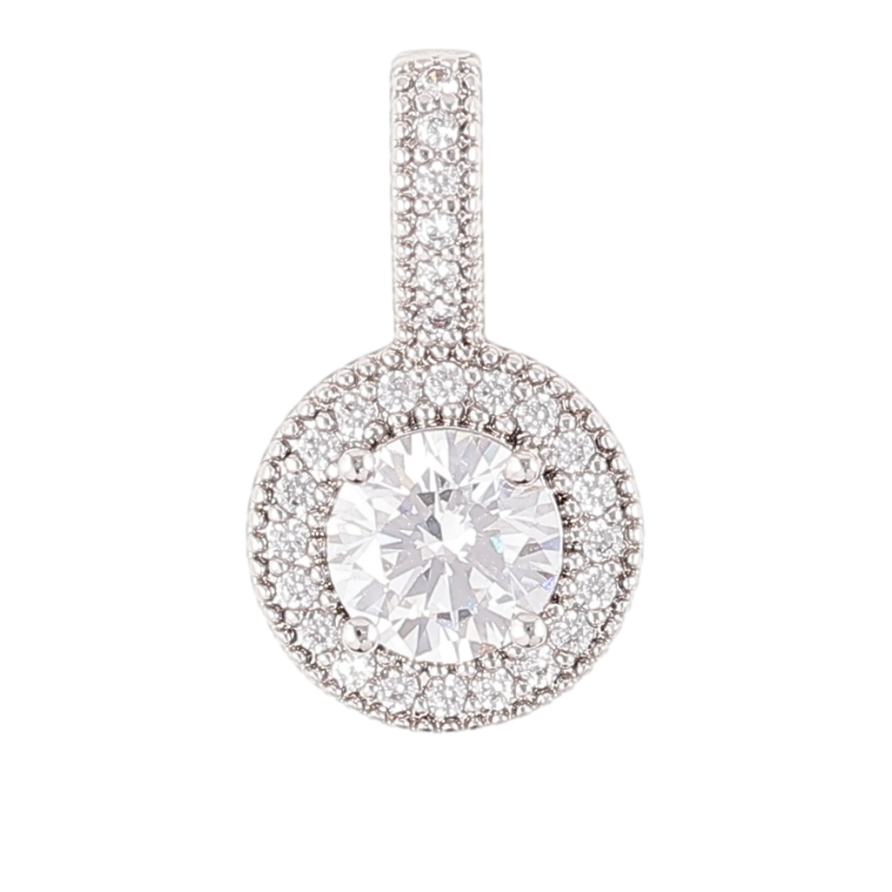 Кулон Xuping Родій «Фіаніт в обрамленні цирконію» для ланцюжка до 4мм фото №1