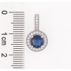Кулон Xuping Родий Синий фианит в обрамлении циркония для цепочки до 4мм фото №2